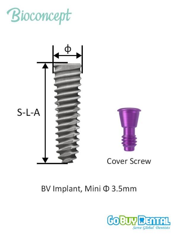 Bioconcept BV Implant Mini Φ3.5mm Compatible Osstem & Hiossen