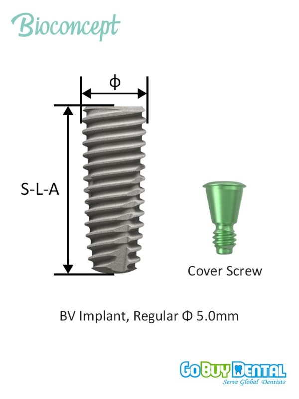 Bioconcept BV Implant Regular Φ5.0mm Compatible Osstem & Hiossen