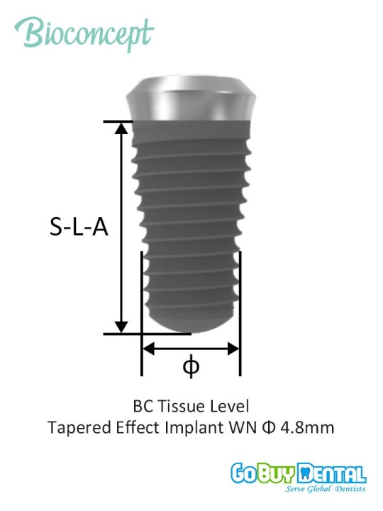 Bioconcept BC TL Tapered Effect Implant WN Φ4.8 mm Compatible Straumann