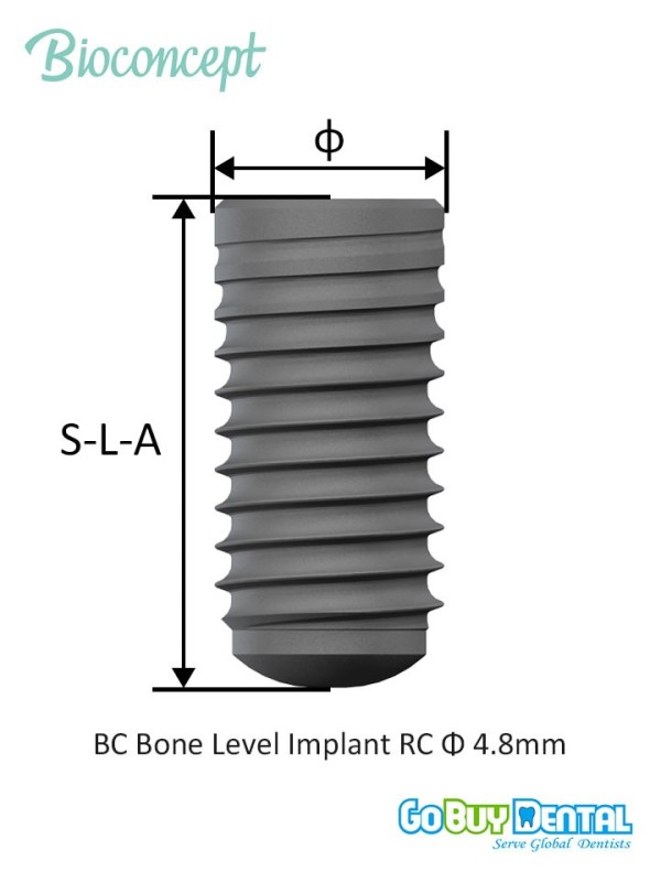 Bioconcept BC Bone Level Implant RC Φ4.8mm Compatible Straumann