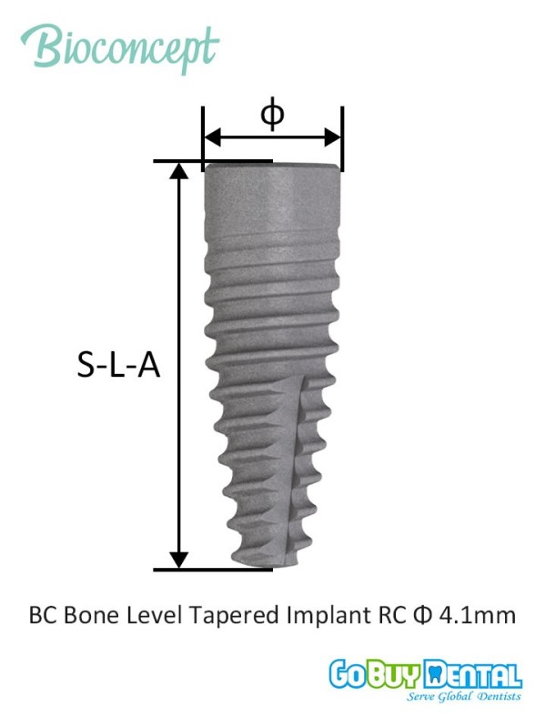 Bioconcept BC Bone Level Tapered Implant RC Φ4.1mm Compatible Straumann