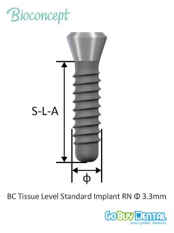 Bioconcept BC T-L Standard Implant RN Φ3.3mm Compatible Straumann
