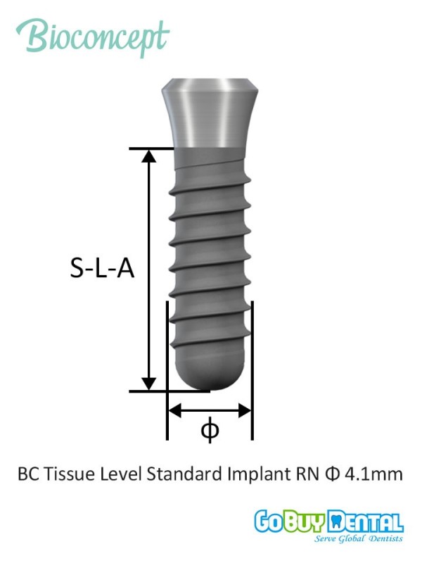 Bioconcept BC T-L Standard Implant RN Φ4.1mm Compatible Straumann