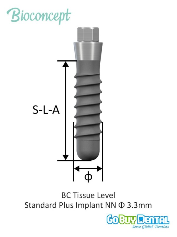 Bioconcept BC T-L Standard Plus Implant NN Φ3.3mm Compatible Straumann