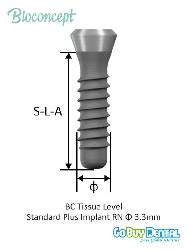 Bioconcept BC T-L Standard Plus Implant RN Φ3.3mm Compatible Straumann
