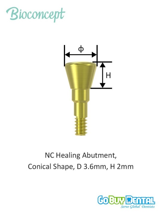 Bioconcept BC Bone Level (Tapered) NC Healing Abutment Compatible Straumann