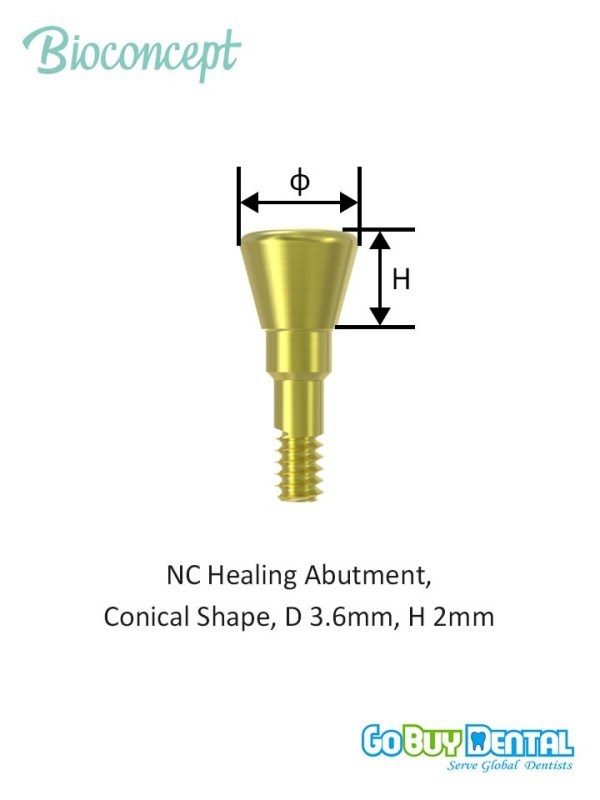 Bioconcept BC Bone Level (Tapered) NC Healing Abutment Compatible Straumann