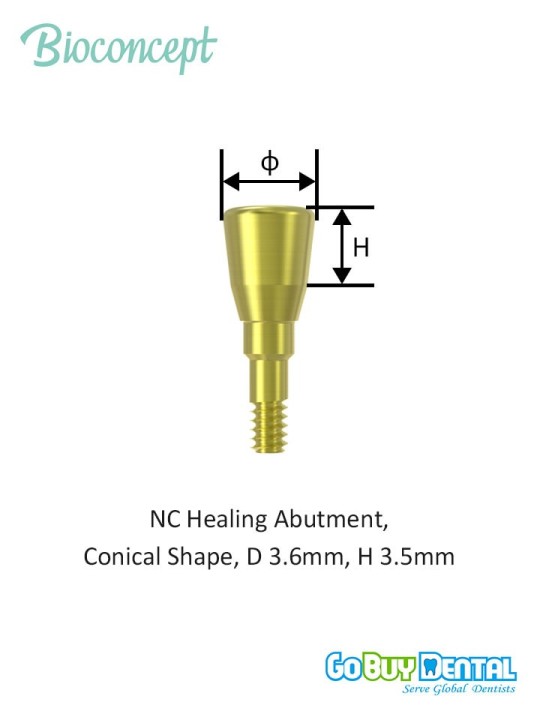 Bioconcept BC Bone Level (Tapered) NC Healing Abutment Compatible Straumann