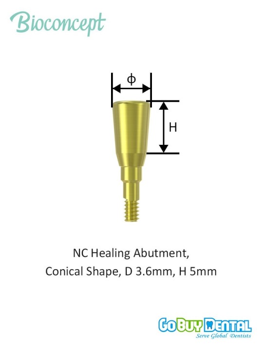 Bioconcept BC Bone Level (Tapered) NC Healing Abutment Compatible Straumann