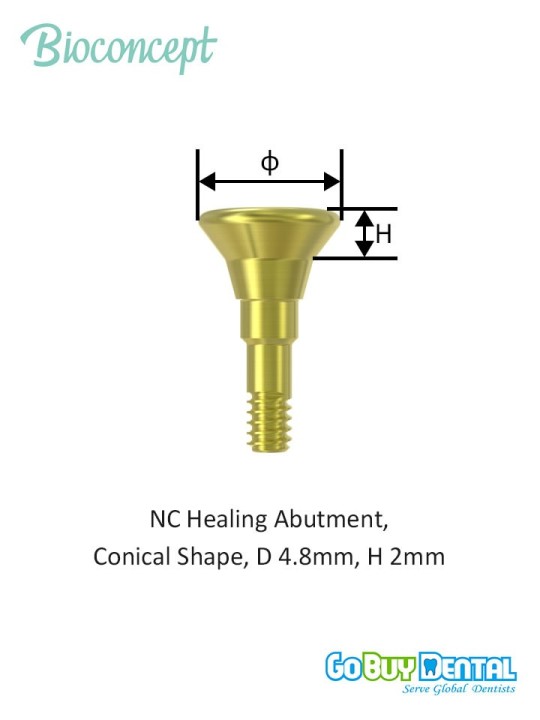 Bioconcept BC Bone Level (Tapered) NC Healing Abutment Compatible Straumann