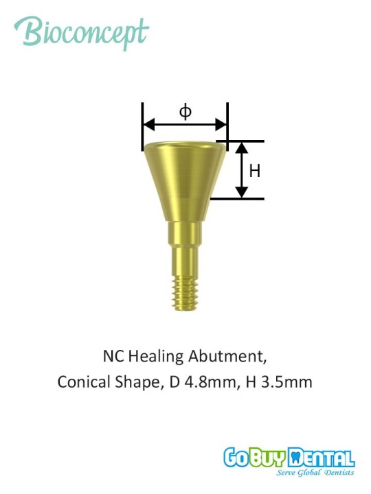 Bioconcept BC Bone Level (Tapered) NC Healing Abutment Compatible Straumann