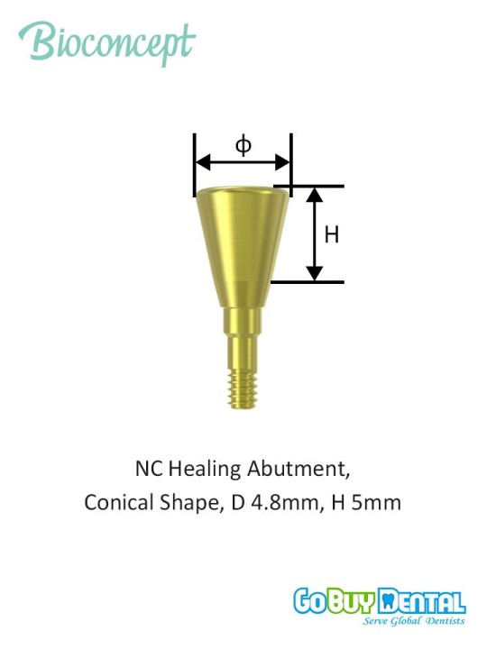 Bioconcept BC Bone Level (Tapered) NC Healing Abutment Compatible Straumann