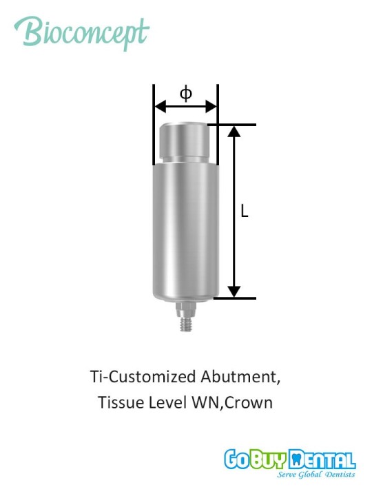 Bioconcept BC CAD/CAM Abutment for Tissue Level Compatible Straumann