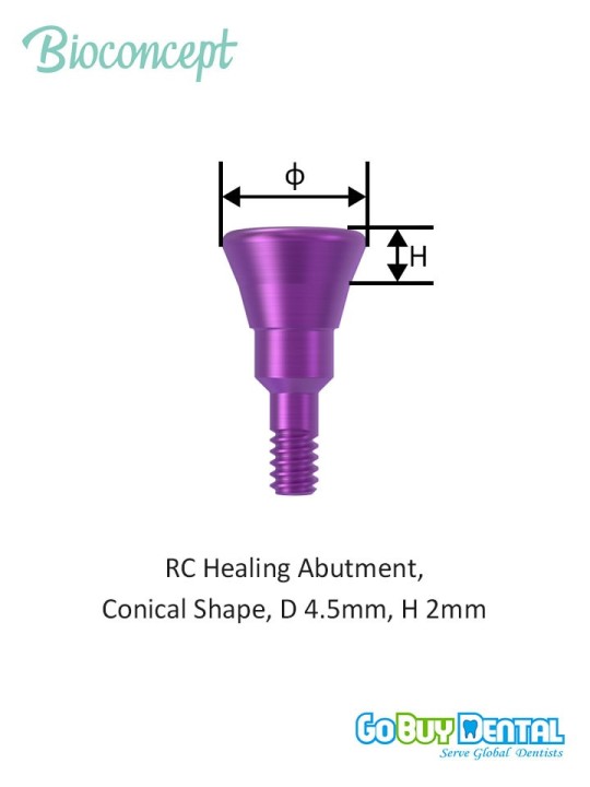 Bioconcept BC Bone Level (Tapered) RC Healing Abutment Compatible Straumann