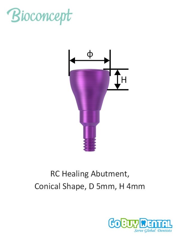 Bioconcept BC Bone Level (Tapered) RC Healing Abutment Compatible Straumann
