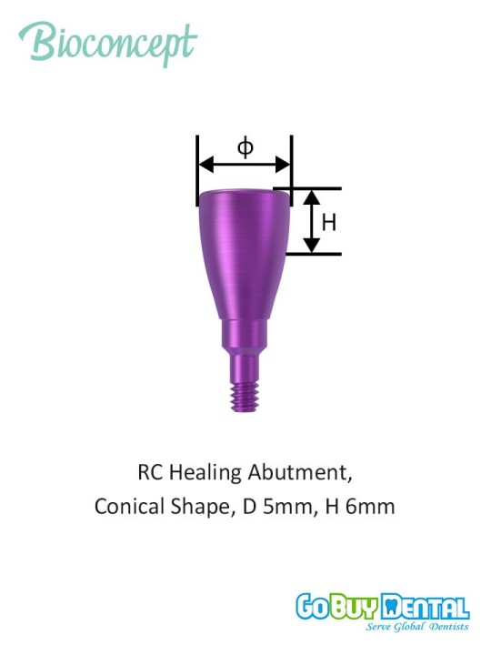 Bioconcept BC Bone Level (Tapered) RC Healing Abutment Compatible Straumann