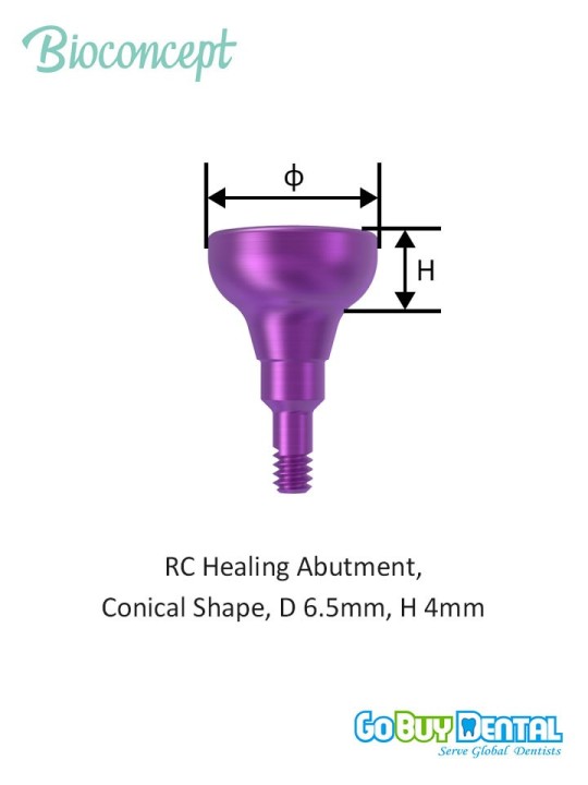Bioconcept BC Bone Level (Tapered) RC Healing Abutment Compatible Straumann
