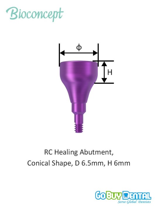 Bioconcept BC Bone Level (Tapered) RC Healing Abutment Compatible Straumann