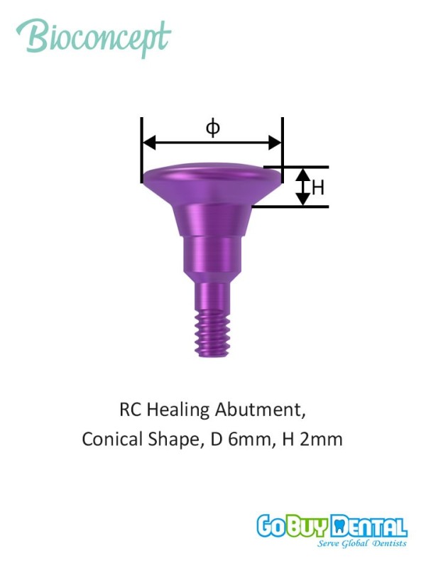 Bioconcept BC Bone Level (Tapered) RC Healing Abutment Compatible Straumann