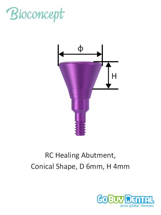 Bioconcept BC Bone Level (Tapered) RC Healing Abutment Compatible Straumann