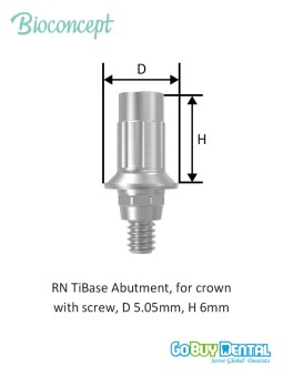 Bioconcept BC Tibase Abutment for Tissue Level Compatible Straumann