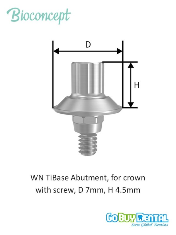Bioconcept BC Tibase Abutment for Tissue Level Compatible Straumann