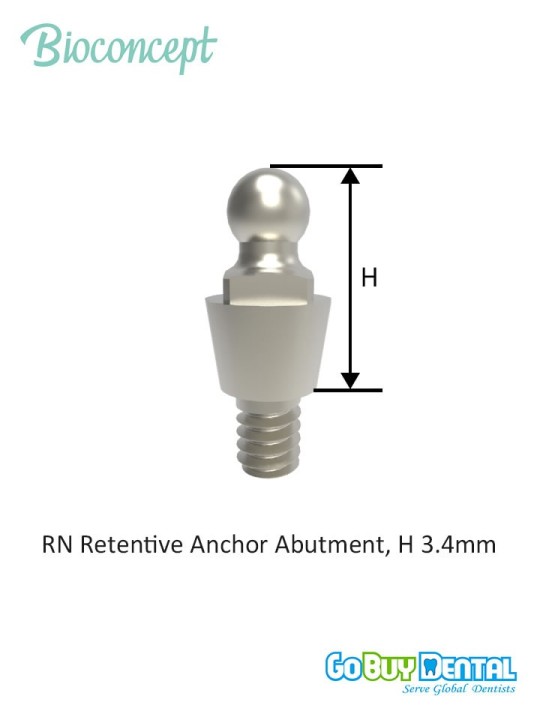 Bioconcept BC Tissue Level RN Retentive Anchor Abutment Compatible Straumann
