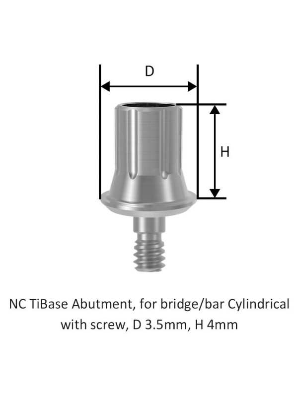 Bioconcept BC Bone Level Tibase Abutment for Bridge/Bar Cylindrical Coping for MUA