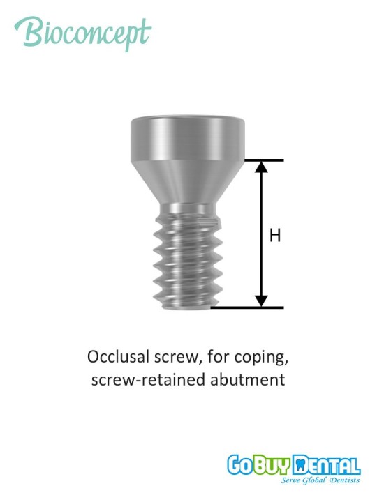 Bioconcept BC Bone Level Occlusal Screw for Copings & MUA