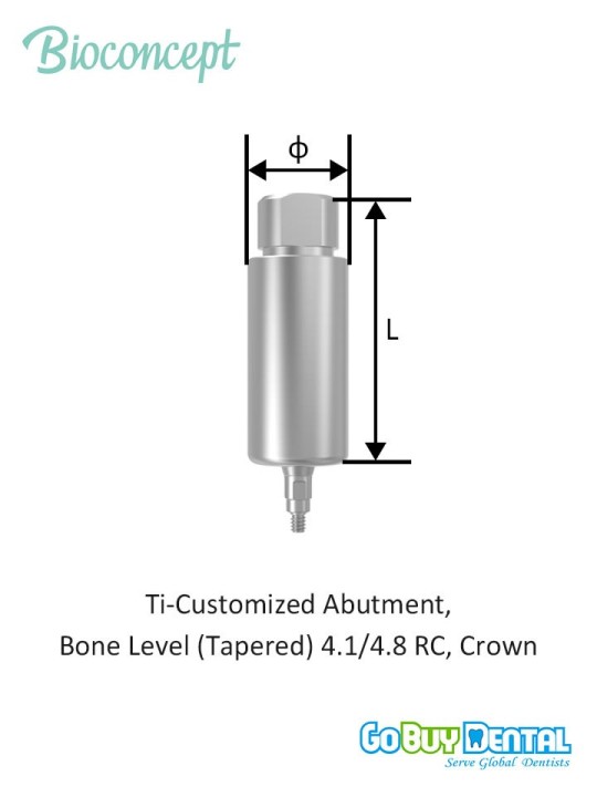 Bioconcept BC Bone Level CAD/CAM Abutment Compatible Straumann