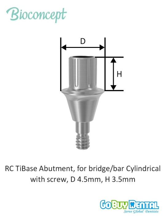 Bioconcept BC Bone Level Tibase Abutment for Bridge/Bar