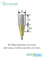 Bioconcept BC Bone Level Tibase Abutment for Crown Compatible Straumann