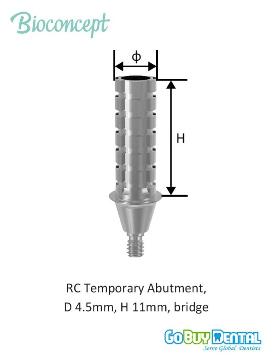 Bioconcept BC Bone Level Temporary Abutment Compatible Straumann