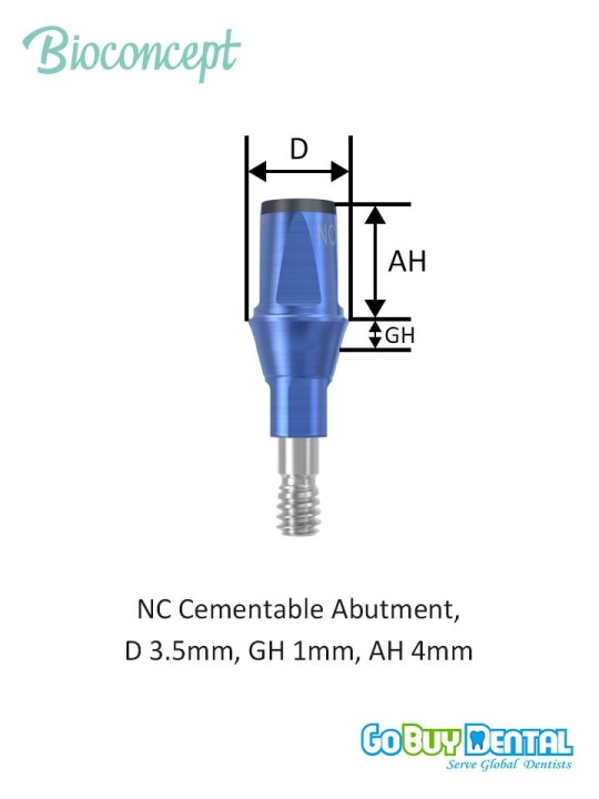 Bioconcept BC Bone Level Cementable Abutment Compatible Straumann