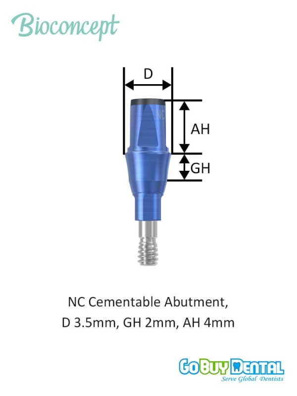 Bioconcept BC Bone Level Cementable Abutment Compatible Straumann