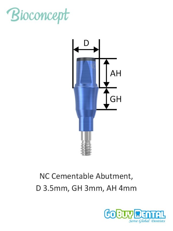 Bioconcept BC Bone Level Cementable Abutment Compatible Straumann