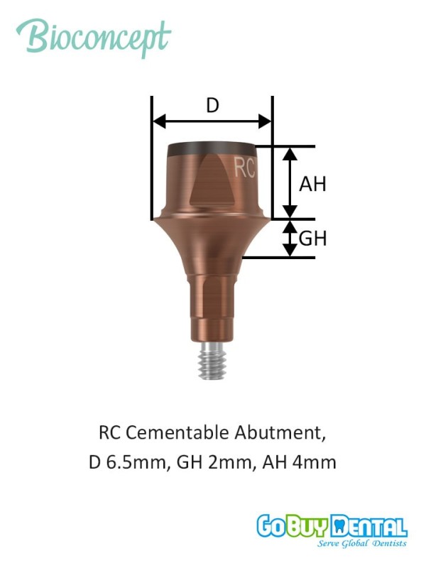 Bioconcept BC Bone Level Cementable Abutment Compatible Straumann