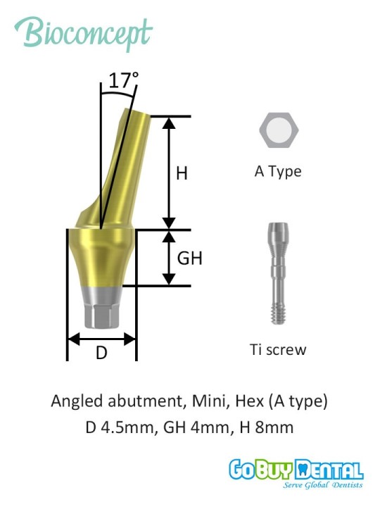 Bioconcept BV Angled Abutment Compatible Osstem & Hiossen
