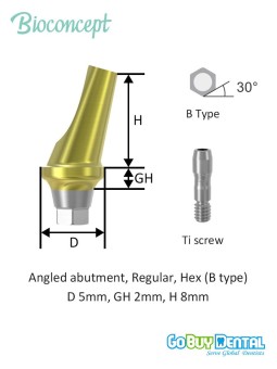 RC Healing Abutment,conical shape D 6.0mm H 4mm
