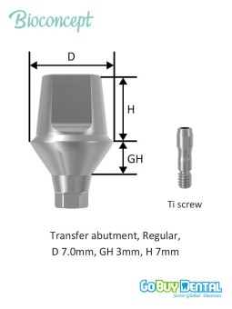 Bioconcept BV Transfer Abutment Compatible Osstem & Hiossen