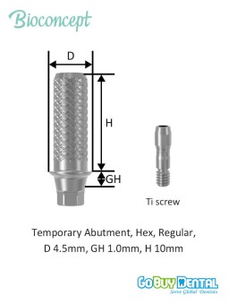 Burn-out RN Plastic Coping for Cementable Abutment,Bridge