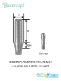 Burn-out RN Plastic Coping for Cementable Abutment,Bridge