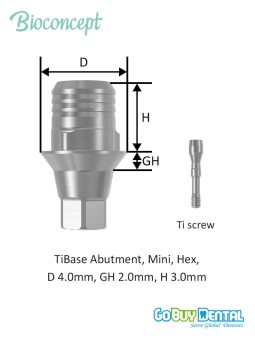 Bioconcept BV TiBase Abutment Compatible Osstem & Hiossen