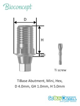 Bioconcept BV TiBase Abutment Compatible Osstem & Hiossen