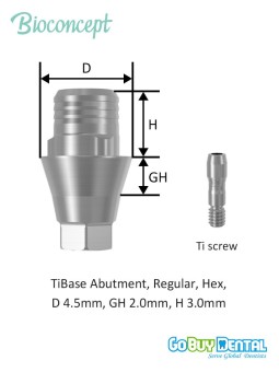 Bioconcept BV TiBase Abutment Compatible Osstem & Hiossen