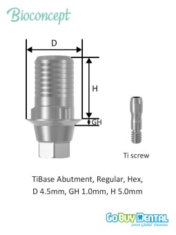 Bioconcept BV TiBase Abutment Compatible Osstem & Hiossen