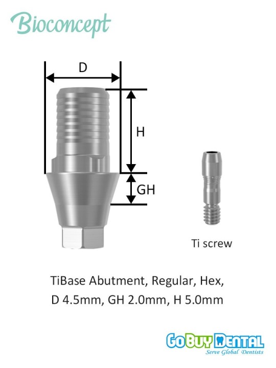 Bioconcept BV TiBase Abutment Compatible Osstem & Hiossen
