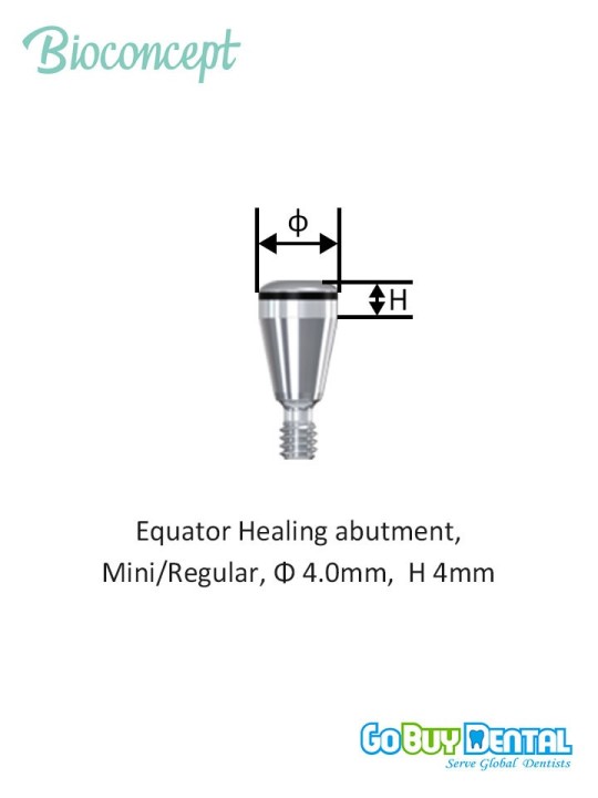 Bioconcept BV Equator Healing Abutment, Mini/Regular Φ 4.0mm