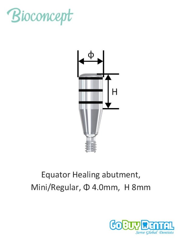 Bioconcept BV Equator Healing Abutment, Mini/Regular Φ 4.0mm