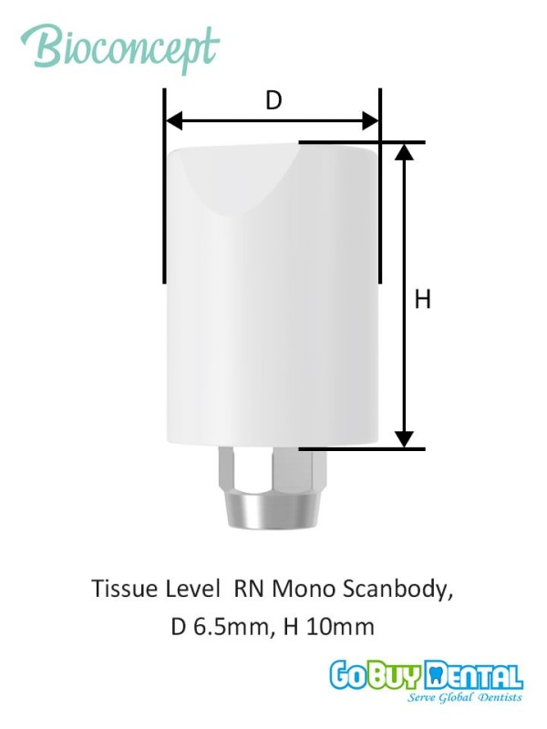 Bioconcept BC TL Implant Level Digital Scanbody Compatible Straumann
